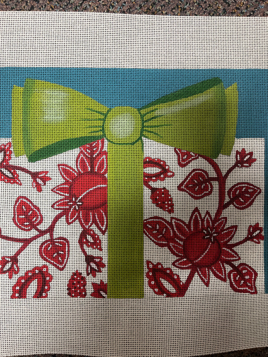 Large package with red floral