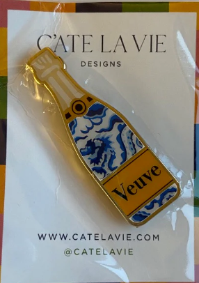 Blue/ White Veuve magnet