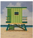 Green Lifeguard Stand