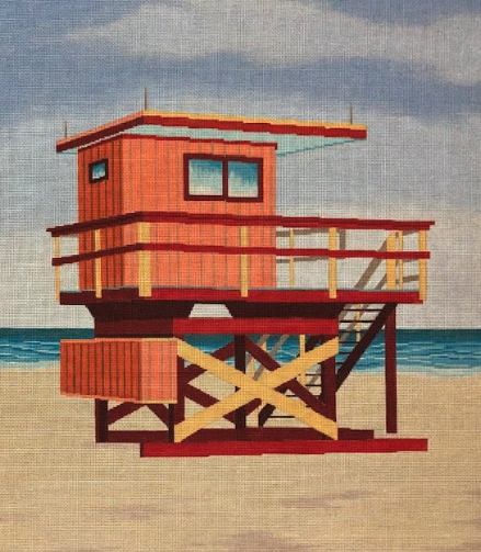 Red Lifeguard Stand