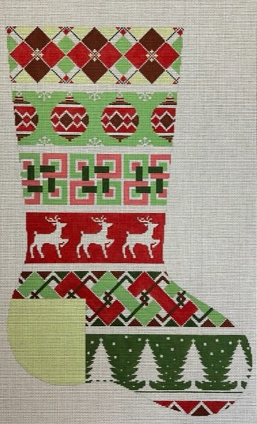 Red Squares Stocking