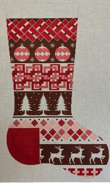 Red Zig Zag Stocking